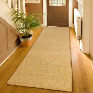 Natural Fiber Collection HandMade Non Slip Woven Sisal Runner Rug For Hallway Area Rugs Entrance Long Indoor Door Mat