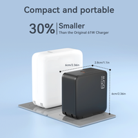 Chargeur GaN PD 65W avec options de prises US, UK, EU, adaptateur de chargeur mural rapide USB Type C pour téléphones, ordinateurs portables, notebooks
