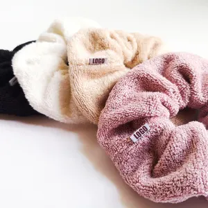 Henghe-Toalla grande de bambú para mujer, scrunchies suaves y personalizadas para el cabello