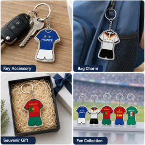 Porte-clés acrylique personnalisé maillot de football 2026 double face équipe nationale, cadeau souvenir, vente en gros OEM - Product Image 5