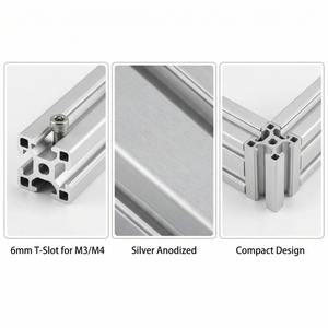 Profilé en aluminium léger extrudé 2020, rainure en T de 6 mm <span class=keywords><strong>pour</strong></span> projets DIY, petit cadre d'imprimante 3D, applications hobby - Product Image 3