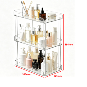 Organizador de Baño Acrílico Transparente Antiamarilleo de Tres Niveles, Personalizable con Soporte de Fábrica - Product Image 5