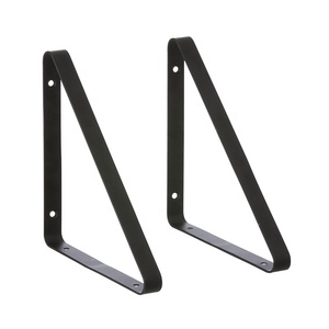 Rustic Triangle Black <strong>Shelf</strong> Brackets <strong>Wall</strong> <strong>Mounted</strong> Heavy Duty <strong>Shelf</strong> Support Floating <strong>Shelf</strong> - Product Image 1