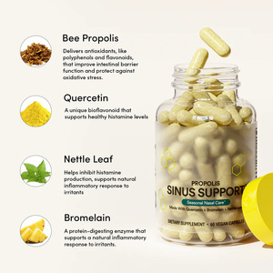 Cápsulas OEM de Propóleo, Quercetina, Bromelina y Hoja de Ortiga para el Cuidado Nasal Estacional, Bienestar de los Senos Nasales y Apoyo Inmunológico - Product Image 2