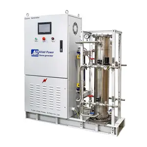 Generador de ozono controlado por PLC de 500g, plantas de fabricación de tratamiento de aguas residuales industriales, granjas hechas de madera contrachapada duradera