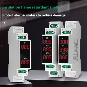 AC80-500V Mini Modular LED hiển thị kỹ thuật số Detector Din Rail núi 100A ba pha hiện tại Ampe Meter Điện áp mét - Product Image 3