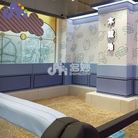 Peralatan Bermain Dalam Ruangan Kustom Domerry, Soft Play dengan Kolam Pasir Motif Kayu Asli, Mainan Anak