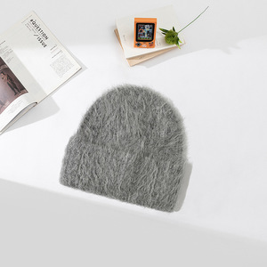 <span class=keywords><strong>Bonnet</strong></span> en tricot moelleux en laine d'alpaga de luxe Long <span class=keywords><strong>bonnet</strong></span> d'hiver en fourrure en peluche pour femmes <span class=keywords><strong>bonnet</strong></span> thermique en <span class=keywords><strong>cachemire</strong></span> mélangé crâne - Product Image 5