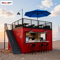 Eco-vriendelijke containerbar-restaurant met keuken voor snacks & chips, constructie van glasvezel & aluminium, commercieel gebruik