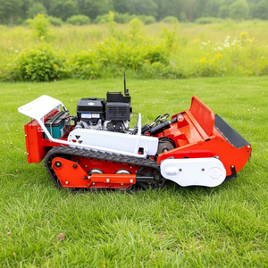 Tondeuse à fléaux industrielle télécommandée sur chenilles, moteur diesel 420cc, largeur de coupe 800mm, capacité de réservoir 5L, pour broyage d'herbe - Product Image 5