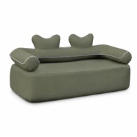Canapé gonflable automatique moderne pour l'extérieur, double, pliable, avec pompe à air intégrée, housse en tissu Oxford amovible et portable, avec LED