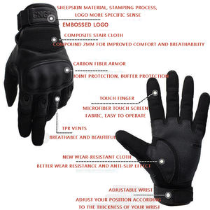 Guantes de Cuero Auténtico para Motocicleta, Guantes de Cuero para Hombre, Pantalla Táctil, Carreras, Ciclismo - Product Image 6