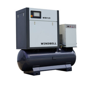เครื่องอัดอากาศแบบสกรูขนาดเล็ก 7.5 กิโลวัตต์ 10 แรงม้า เงียบ 200 ลิตร 500 ลิตร - Product Image 2