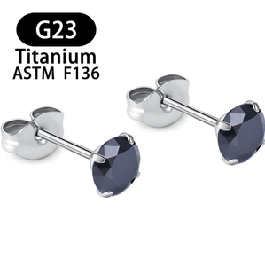ต่างหูไทเทเนียม F136 ASTM แบบหมุดเกลียวเจาะไปข้างหน้าต่างหูสตั๊ดกลม - Product Image 3