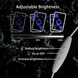 Letreros de Neón Decoración de Pared Póker Adolescentes Luz Led Azul Blanco Usb Publicidad Control Remoto IP65 Impermeable Dormitorio <span class=keywords><strong>Casino</strong></span> Bar <span class=keywords><strong>Hotel</strong></span> - Product Image 4