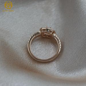 Bague de luxe pour femme à deux rangs de diamants, or 18 carats, diamant de laboratoire de haute qualité couleur D pureté VVS avec certificat IGI, personnalisable pour cadeau - Product Image 3
