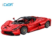 CADA C61505 Rojo, Modelo de Auto Deportivo Técnico a Escala 1:8, Bloques de Construcción de Plástico, Juguete de Construcción, Ensamblaje DIY