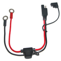 Câble d'extension automobile avec connecteur SAE 2 broches vers borne à joint torique et porte-fusible miniature, 450 mm