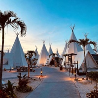 Tentes de glamping de luxe en toile PVC pour le camping, Airbnb, hébergement safari