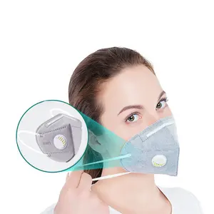 Máscara descartável KN95 respirador de ar de carbono ativado filtro com válvula respiradores descartáveis