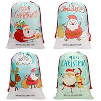 Sac à cordon écologique personnalisé Sac de rangement pour cadeaux Sac à cordon de rangement pour cadeaux de Noël Sac réutilisable pour Noël
