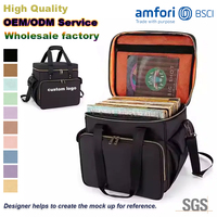 Grand étui de transport pour disque à bandoulière Boîte d'enregistrement de voyage portable Sac pour câble DJ Sac de rangement étanche pour CD
