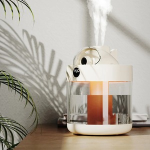 Humidificador Portátil Pequeño de 3.5L con Doble Pulverización, Diseño Creativo de Módulo Espacial, Niebla Intensa para Hogar, Dormitorio, Oficina, Escritorio - Product Image 1