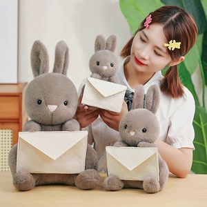 Schattig Messenger Konijn Postbode Envelop Liefdesbrief Bunny Pluche Valentijnsdag Liefdesverklaring Cadeau - Product Image 2