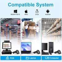 Escáner de Código de Barras USB Directo de Fábrica, Plug and Play, Lector de Códigos QR 1D y 2D, Escaneo de Alta Velocidad para Punto de Venta y Comercio Minorista