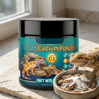 Poudre de calcium de haute qualité pour reptiles avec supplément de vitamine D3 pour lézards, dragons barbus, geckos, tortues, santé osseuse et croissance, 100g