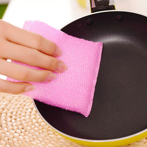 Square Dishwashing Sponge Pad Multi Color <b>Kitchen</b> Cleaning Scrub <b>Cloth</b> For Stain Removal - Product Image 3