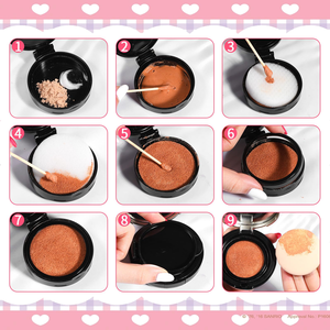 Wholesale Luxury 15g Custom Logo Empty Foundation Powder Cc Cream with Puff and Sponge <b>Mirror</b> <b>Compact</b> - Product Image 3