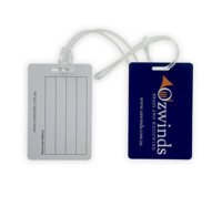 Étiquettes de bagages circulaires personnalisées en PVC inscriptible avec impression offset, pour voyage, avec fonction NFC et écriture manuscrite