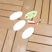 Étiquettes nominatives en plastique imprimables vierges pour sublimation par presse à chaud, design créatif de la marque MDFSUB, badges cadeaux DIY, supports d'étiquettes FRP