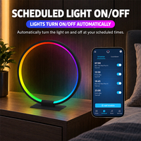 Lampe de nuit LED RGB moderne avec télécommande via application, rechargeable par USB, à changement de couleur, pour chambre d'enfant, salle de jeux, décoration
