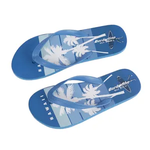 custom flip flops logo soft material for Men's sandals slides slippers PE sole pvc upper flip flops women
