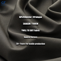 Tela Charmeuse Ecológica TR 80/20 de Viscosa/Poliéster, 260GSM, 150CM, Tejida para Trajes y Blazers de Hombre, Niño y Niña