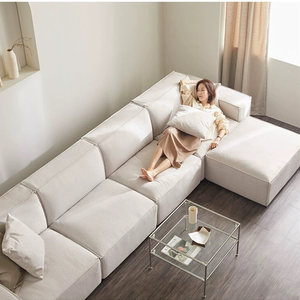 Canapé moderne <span class=keywords><strong>en</strong></span> forme de L, canapé d'angle, canapé modulaire, canapé <span class=keywords><strong>en</strong></span> tissu velours pour le salon - Product Image 6