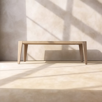 Chaise de salle à manger d'extérieur moderne en teck massif, à lattes, durable, écologique, résistante aux intempéries, tailles personnalisables, pour patio et jardin