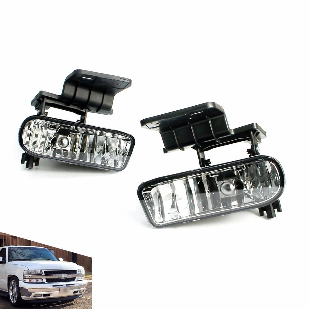 Find 99-02 CHEVY SILVERADO/00-06 TAHOE/SUBURBAN CRYSTAL HEAD LIGHTS FOG BLACK BUMPER In - Foto 3