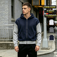Sweat à capuche zippé streetwear coupe ample 350 g/m² personnalisable avec logo