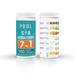 Bandes de test pour piscine, 50 à 100 unités, détection multiparamètres pour piscine, aquarium, pH de l'eau, chlore, brome, dureté - Product Image 4