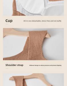 Suéter de estilo informal <span class=keywords><strong>para</strong></span> <span class=keywords><strong>mujer</strong></span>, chaleco de otoño e invierno, cinturón de hombro ancho, camisa Base de punto cálido integrada, almohadilla <span class=keywords><strong>para</strong></span> el pecho transpirable - Product Image 3