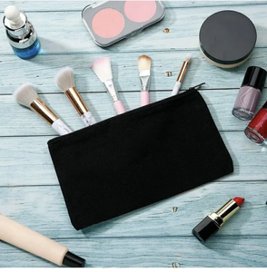 8.3 X 4.7 Inch DIY Craft Blank Cotton Canvas Zipper Pouches <b>Pencil</b> Case Makeup Cosmetic Stationary Storage for Toiletries - Product Image 2