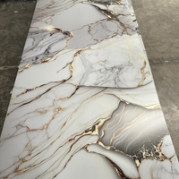 Panel de Pared Interior Decorativo de PVC Impreso en 3D con Diseño de Mármol Clásico, Impermeable, Resistente a la Humedad, Insonorizado e Ignífugo para el Hogar