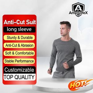 Camisa de Seguridad Anticorte Personalizada AmpsafeX, Manga Larga, con Protección de Nivel A, Costuras Soldadas, para Uso Personal en el Trabajo - Product Image 1