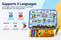 Stylo parlant intelligent, jouets éducatifs pour enfants, apprentissage de l'anglais, du coréen, du philippinais, du japonais, livres audio avec batterie au lithium, plastique