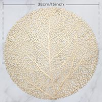 Sets de table en PVC au design classique, diamètre 380 mm, épaisseur personnalisable, imperméables, résistants à l'huile, réutilisables pour mariages et fêtes