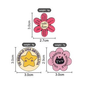 Épingles en alliage de zinc avec affirmations positives, motif fleur et étoile, pour le bien-être personnel et l'encouragement - Product Image 5