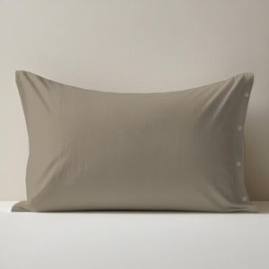 Pillowcase 100% Cotton Taupe Italian Size 50x80cm - Product Image 1